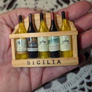 Miniature Wine Bottle Set with Magnet